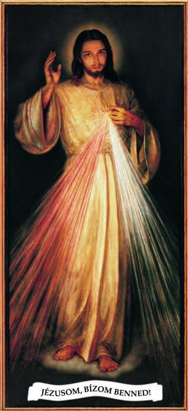 Irgalmas Jézus imádságos kép, 8 cm x 17,5 cm
