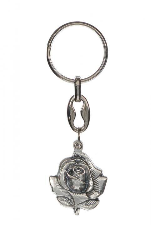 Kulcstartó, színes képekkel, rózsás