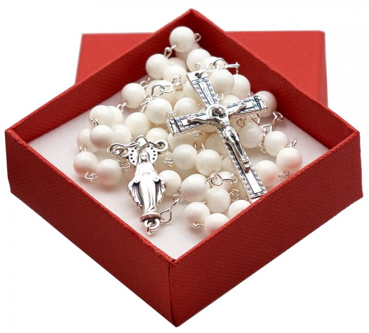 Shell-pearl, ásvány, 5-tizedes rózsafüzér