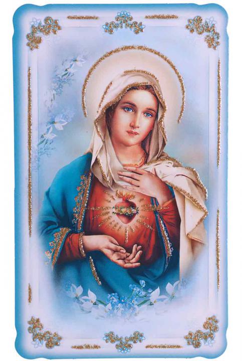 Mária Szíve szentkép 6,5 cm x 10,5 cm-es