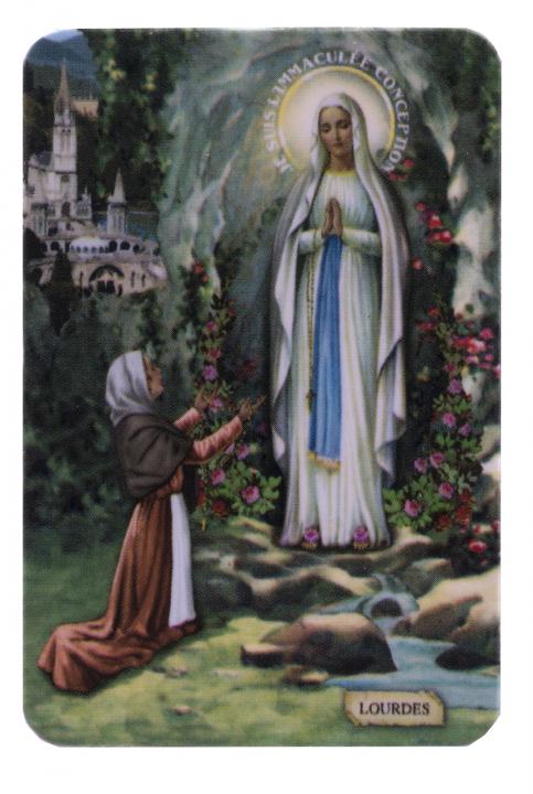 Hűtőmágnes - Lourdes-i Mária - 4 cm x 6 cm-es