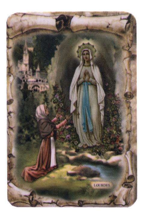 Hűtőmágnes - Lourdes-i Mária - 4 cm x 6 cm-es