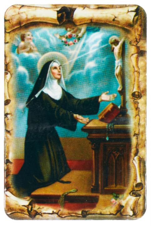 Hűtőmágnes, Szent Rita, 4 cm x 6 cm