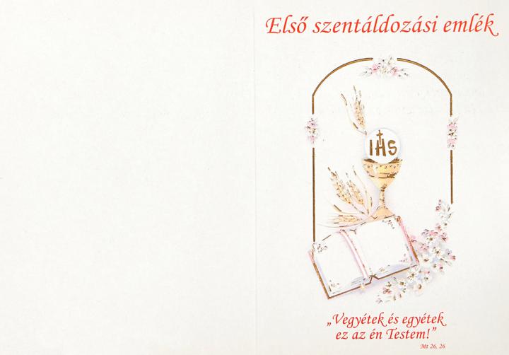 Emléklap első szentáldozásra