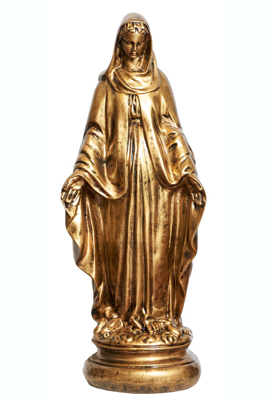 segito-maria-szobor-40-cmes-arany-patina-szinben