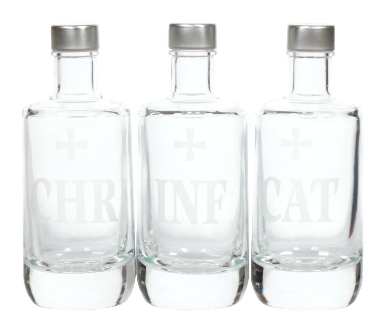 Szentolajtartó üveg szett, CHR, INF, CAT, 100 ml