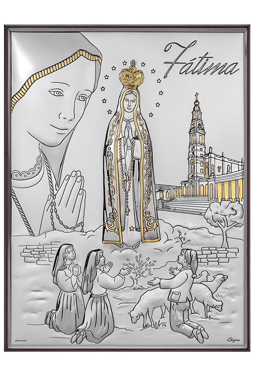 ezust-bevonatos-fatimai-maria-kep--8-cm-x-11-cm