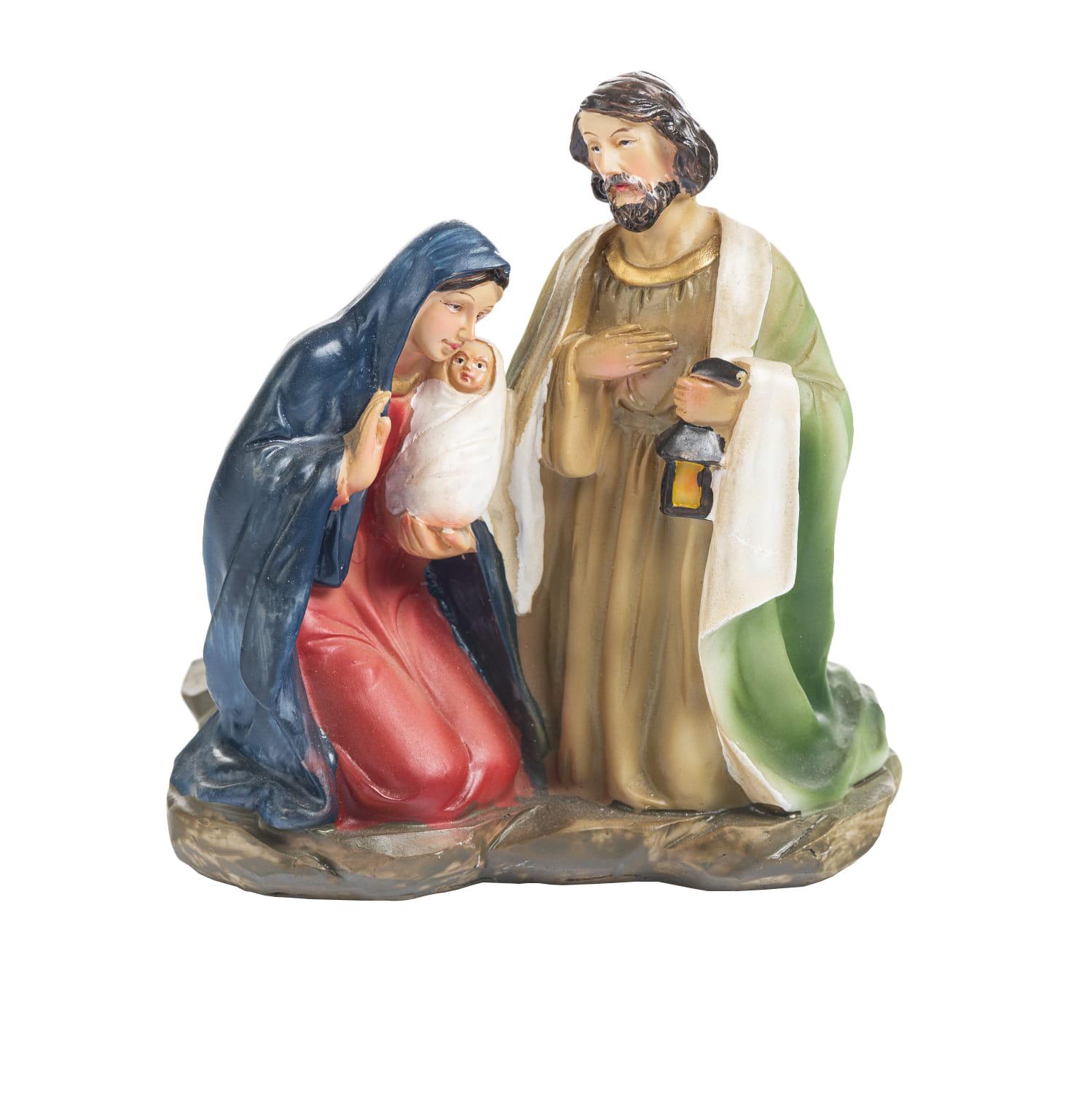 Betlehem, 3 alakos, 7,5 cm-es, mécsestartóval