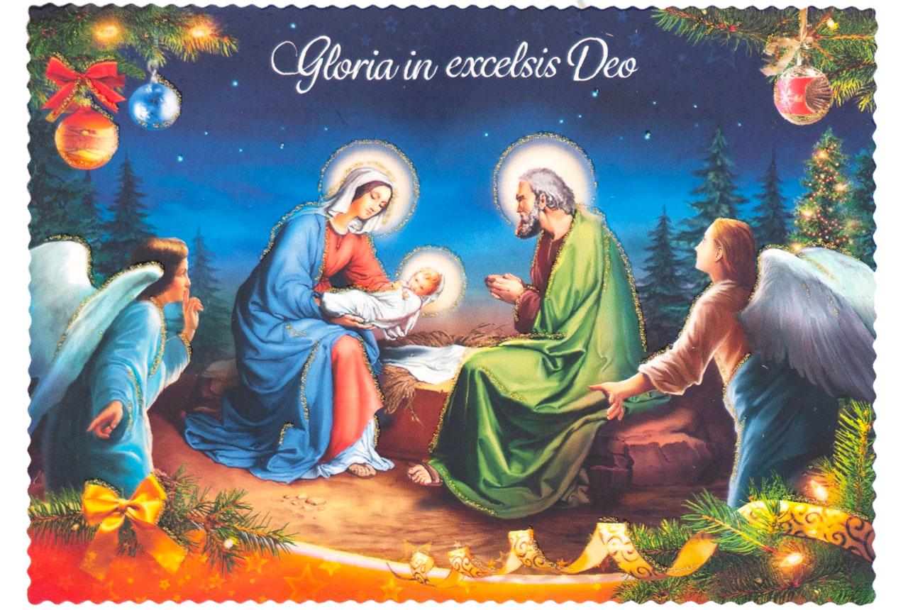 Karácsonyi levelezőlapok latin felirattal (10 féle) (5-ös sorozat)