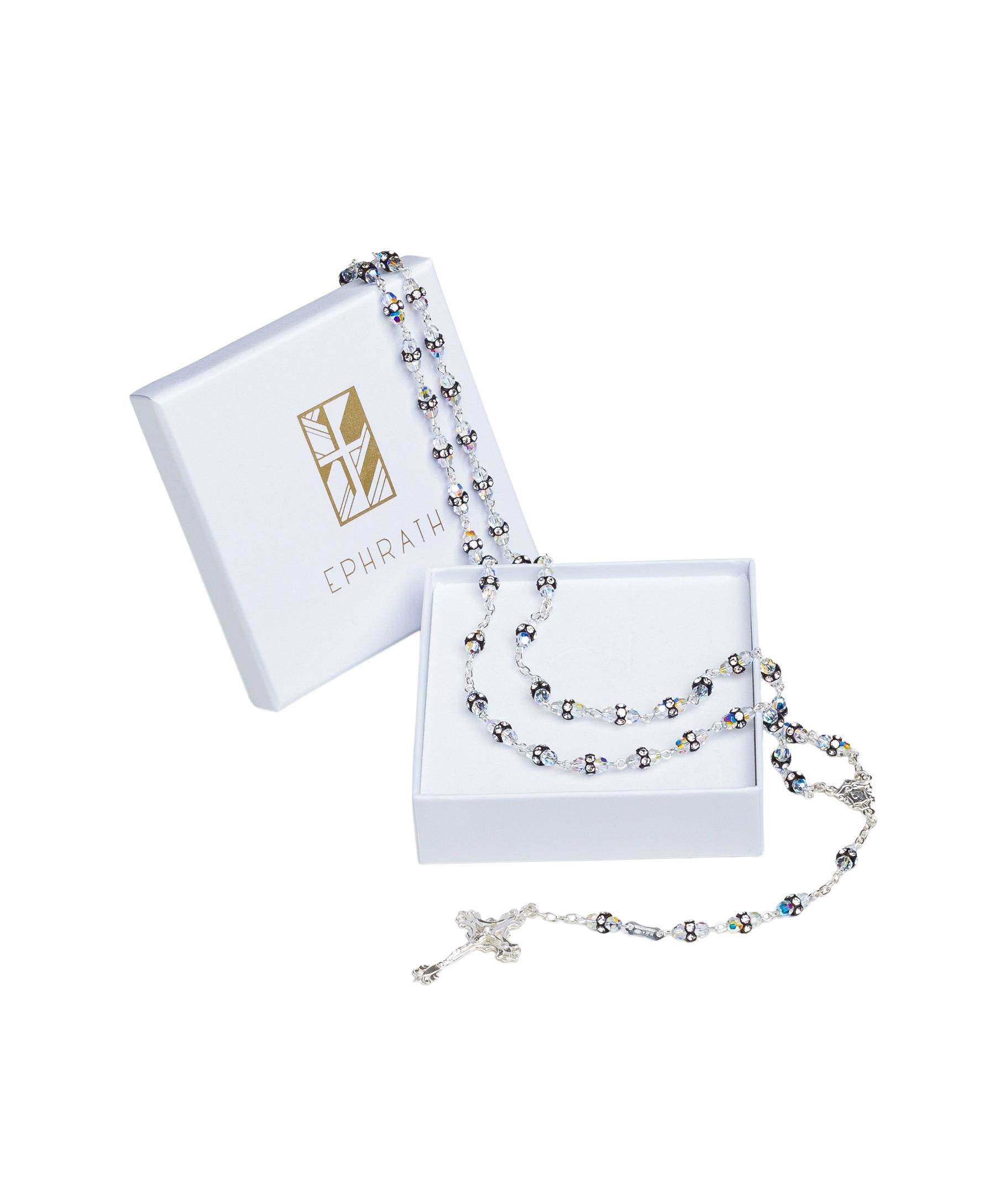 EPHRATH | Swarovski kristály strassz gyűrűs rózsafüzér