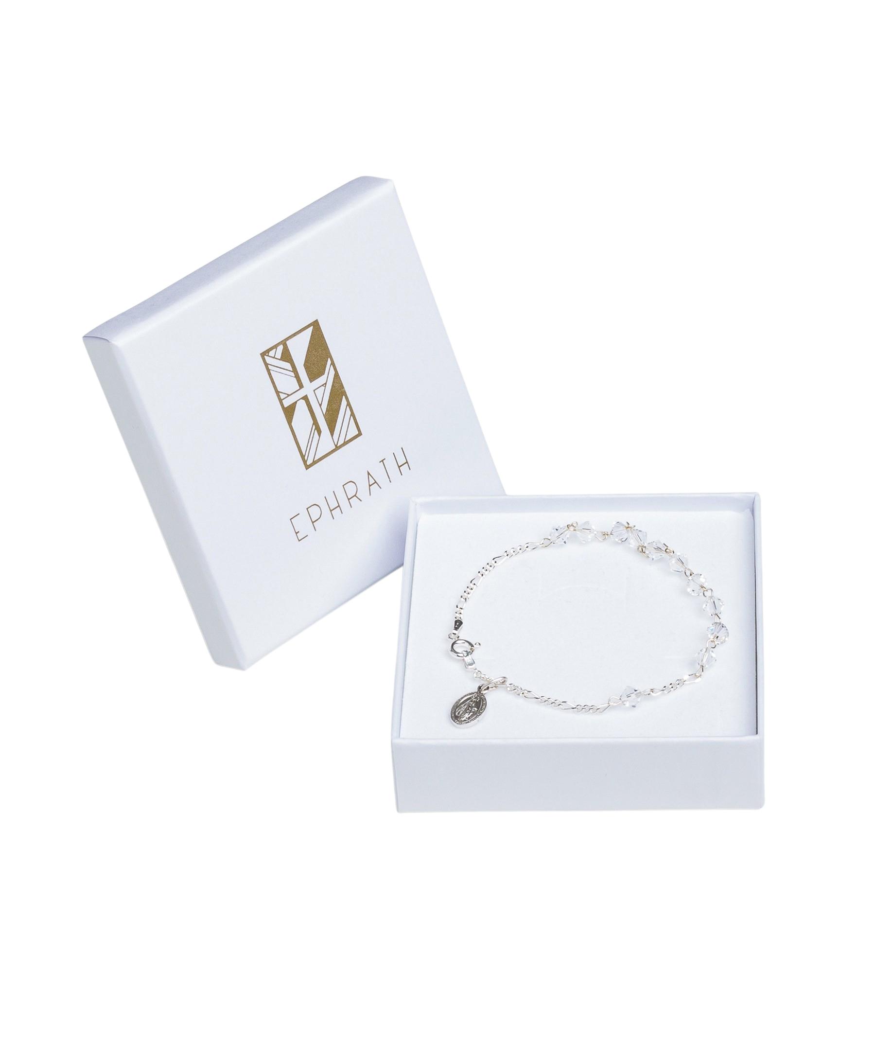 EPHRATH | Swarovski kristály karkötő Szűz Mária éremmel