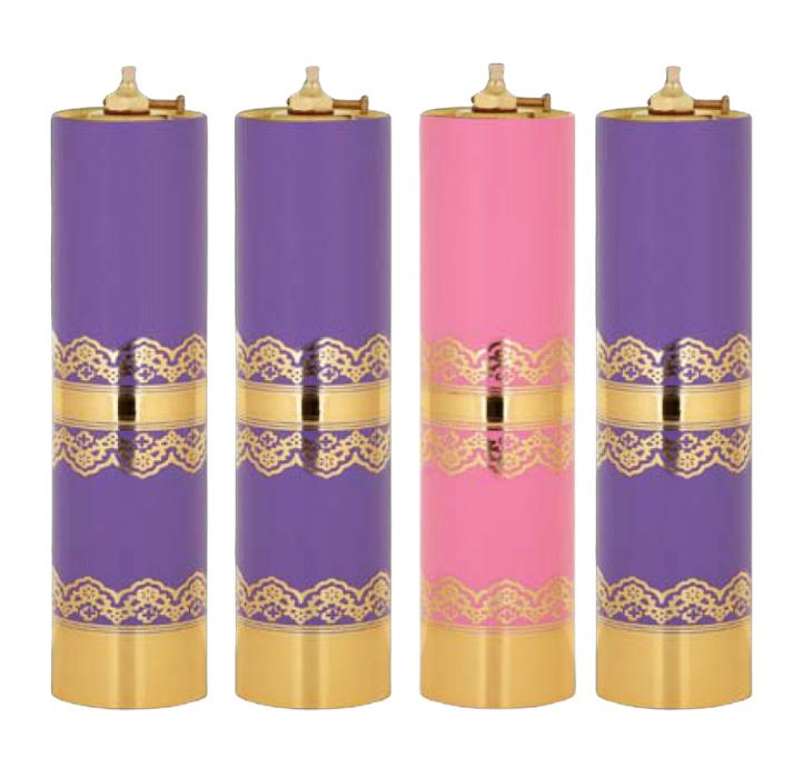 Olajgyertya, adventi szett, állítható kanócos, 31 cm-es 