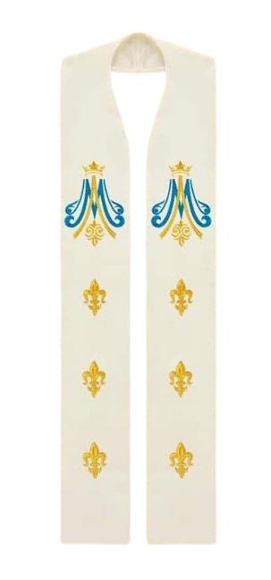 himzett-stola-ecru-szuz-maria-monogram-himzessel