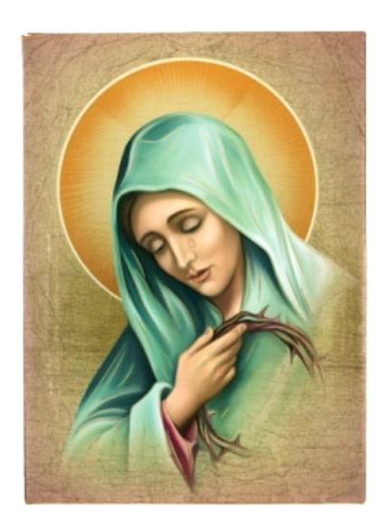 Fájdalmas Anya ikon, 17 cm x 23 cm