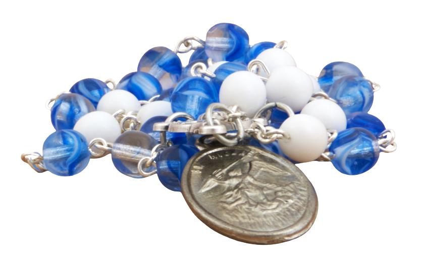 Szent Mihály üveg rózsafüzér