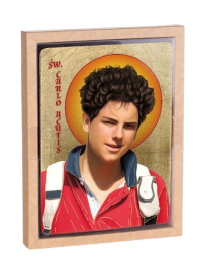 Ikon kép, Szent Carlo Acutis, 16,5 cm x 23 cm