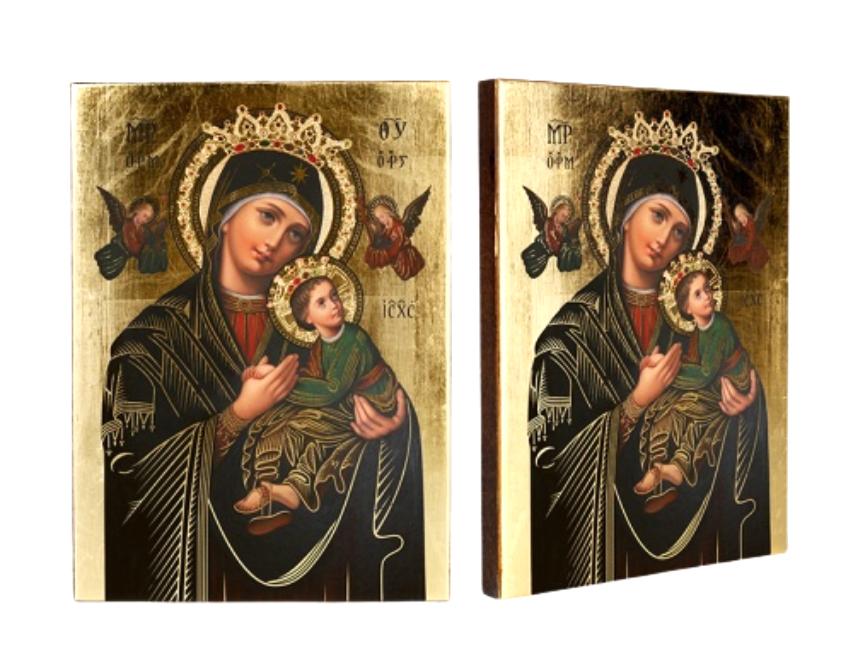 Szűz Mária a kis Jézussal ikon, 12 cm x 16,5 cm