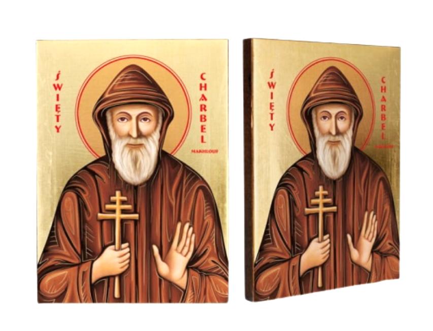 Szent Charbel Makhlouf ikon, 12 cm x 17 cm