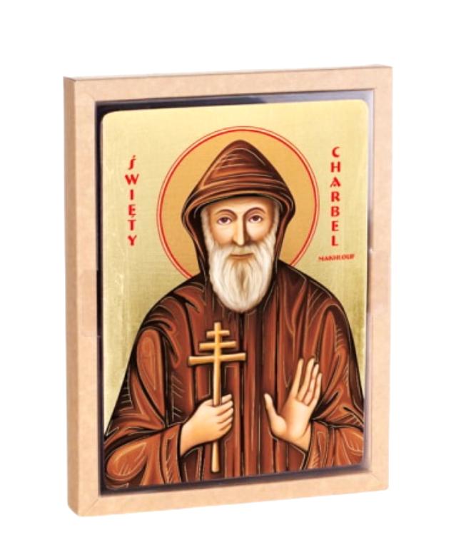 Szent Charbel Makhlouf ikon, 12 cm x 17 cm