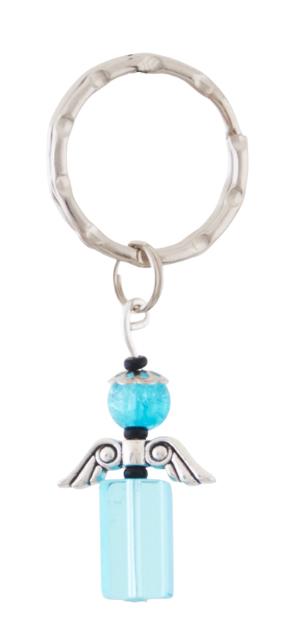 Kulcstartó angyalka, világoskék