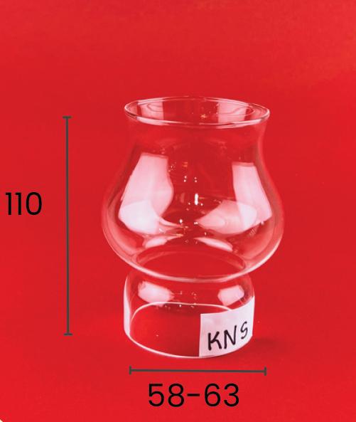 Lángvédő üvegbúra gyertyához, 11cm, O58/63 mm