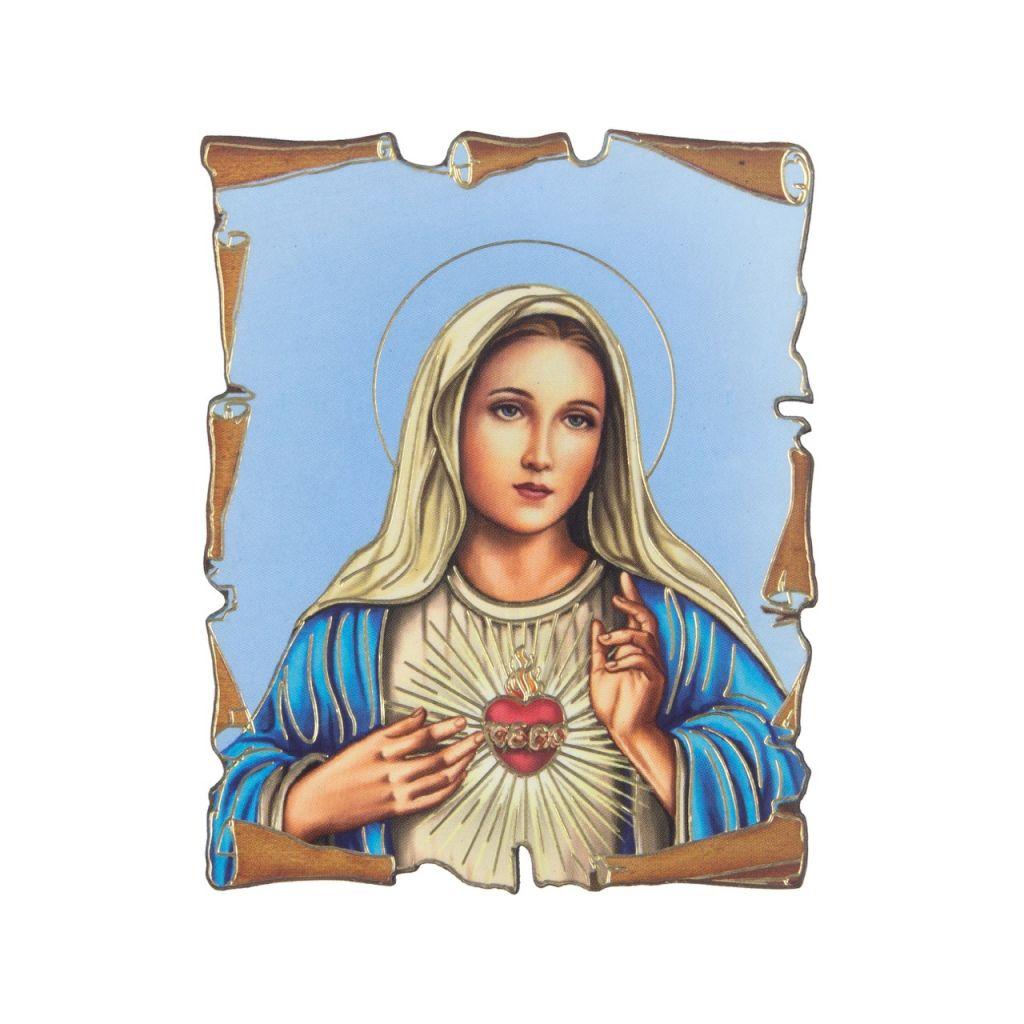 Hűtőmágnes, Mária Szíve, 6 cm x 7,5 cm