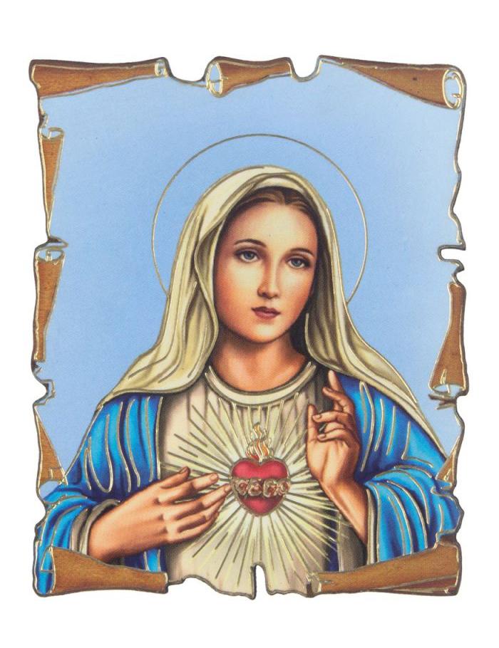 Hűtőmágnes, Mária Szíve, 6 cm x 7,5 cm