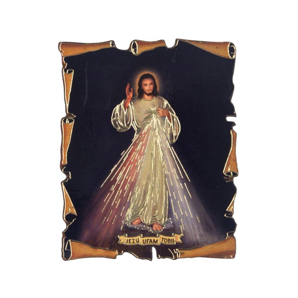 Hűtőmágnes, Irgalmas Jézus, 6 cm x 7,5 cm