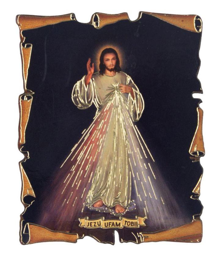 Hűtőmágnes, Irgalmas Jézus, 6 cm x 7,5 cm