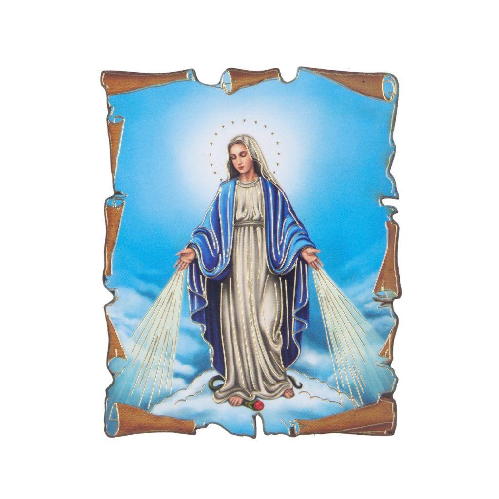 Hűtőmágnes, Segítő Szűz Mária, 6 cm x 7,5 cm