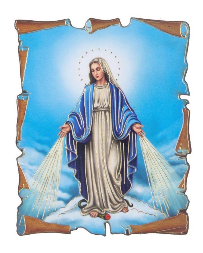 Hűtőmágnes, Segítő Szűz Mária, 6 cm x 7,5 cm